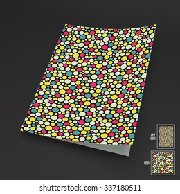 Notebook Cover Template. Vector Illustration. 
