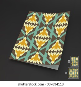 Notebook Cover Template. Vector Illustration.
