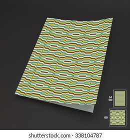 Notebook Cover Template. Vector Illustration. 