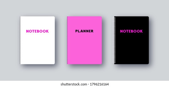 Notebook covers design. Template in the style of minimalism