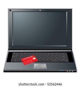 Notebook and credit card