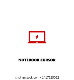 notebook cursor icon. notebook cursor vector design. sign design. red color