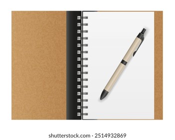 notebook para notas diárias e lembretes bloco de notas desenho animado stock vetor ilustração isolado no fundo branco