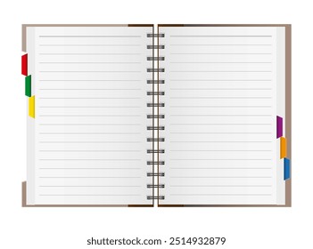 notebook for daily notes and reminders notepad cartoon stock vector illustration isolated on white background