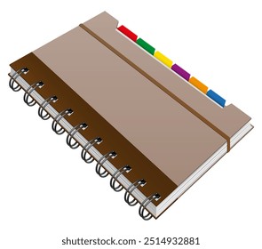 notebook for daily notes and reminders notepad cartoon stock vector illustration isolated on white background