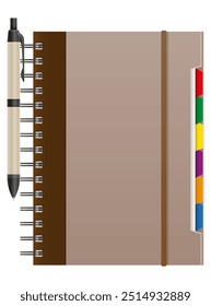 notebook for daily notes and reminders notepad cartoon stock vector illustration isolated on white background