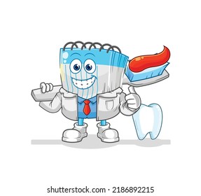 the notebook dentist illustration. character vector