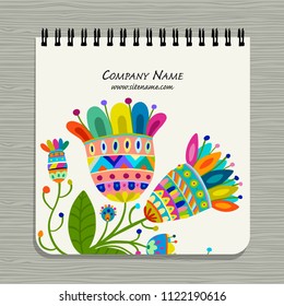 Notebook design, floral design