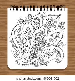 Notebook design, floral design