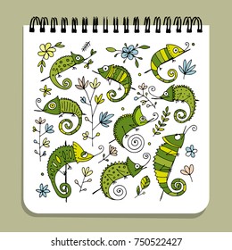 Notebook design, hameleon set