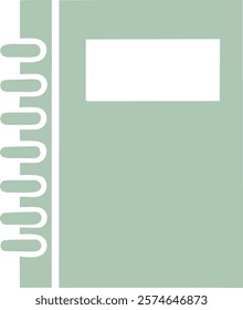 Notebook Design Icon for Productivity and Notes, Perfect for Office and Business Use