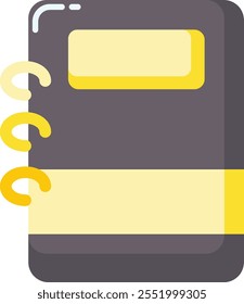 Ilustração de elemento de livro de diário de notas