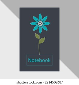 Notebook Diary Cover Design With Pink Flower	