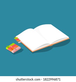 ícono de bloc de notas y emoticonos de memo Vector