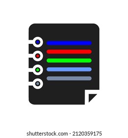 notebook diary office vector colorfull

