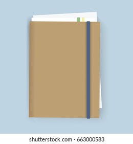 Notebook diary vector icon book