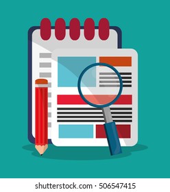 Notebook and digital marketing design