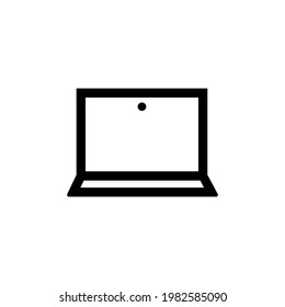 Notebook display icon. Device icon. Using notebook concept. Can be used for advertisement. Can be used for apps. Vector EPS 10.