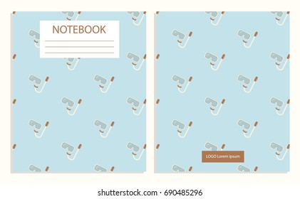 Notebook with diving sport pattern