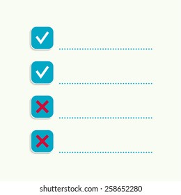 Notebook with to do list. Lines with check boxes. 