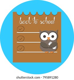 Notebook with to do list.Back to school