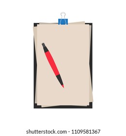 Notebook document paper education blank concept. Space message note vector isolated. Spiral object diary flat desk page mockup. Organizer school template pad. Textbook office workplace cover.