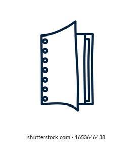 diseño de icono de estilo de línea de doodle de cuaderno, dibujo de boceto adorable idea creativa y decorativa Tema vectorial Ilustración de vectores