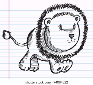 Notebook Doodle Sketch Drawing Vector Safari Wildlife Illustration Animal