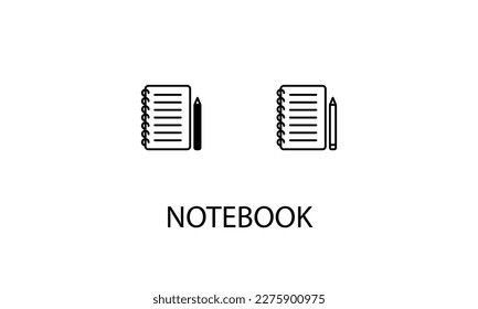 Notebook double icon design stock illustration