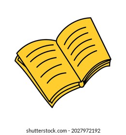 notebook drawing on white background, vector illustration