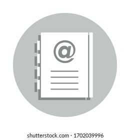 notebook, email, address book badge icon. Simple glyph, flat vector of Business icons for ui and ux, website or mobile application