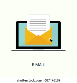 notebook e-mail read vector