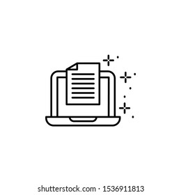 Notebook file icon. Element of copywriting icon