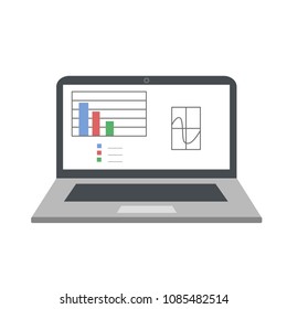 notebook with files and charts