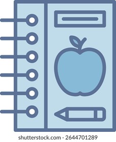 Notebook Filled Blue Tone Icon