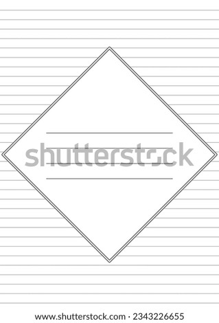 notebook first name page in black and white edition. cover sheet of copy book to write your name, class name, section, group, roll number, a motivational quote, or anything that inspires you