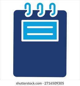 Notebook Flat Blue Icon Style