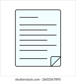 Notebook Flat design style, spiral-bound notebook with lined pages, ideal for note-taking, school materials, office work, and educational projects.