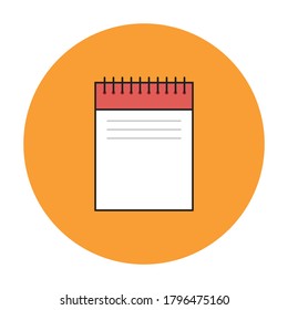 Notebook flat icon design vector Eps10