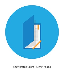 Notebook flat icon design vector Eps10
