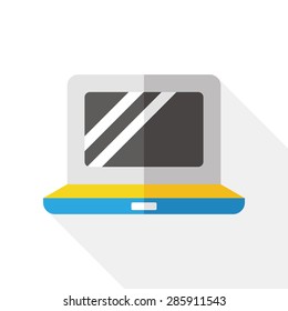 notebook flat icon with long shadow