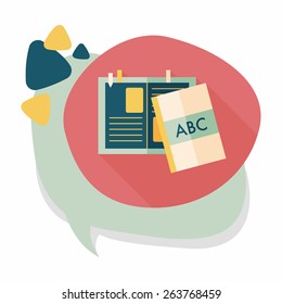 notebook flat icon with long shadow,eps10