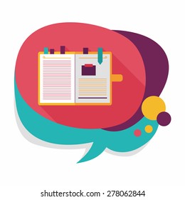 notebook flat icon with long shadow,eps10