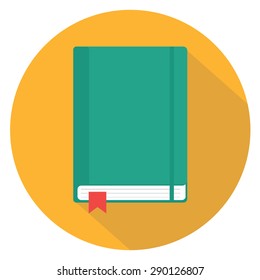 notebook flat icon with long shadow,eps10