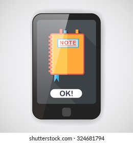 notebook flat icon with long shadow,eps10