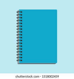 Notebook Flat Icon Notepad Blank Mockup Template