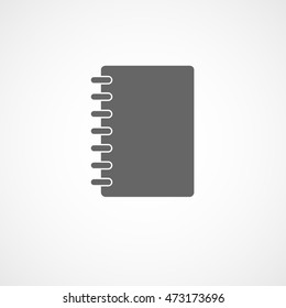 Notebook Flat Icon On White Background
