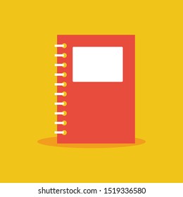 Notebook Flat Icon Vector Illustration