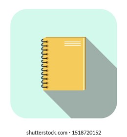 Notebook flat icon yellow Eps10.