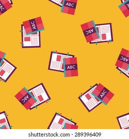 notebook flat icon,eps10 seamless pattern background